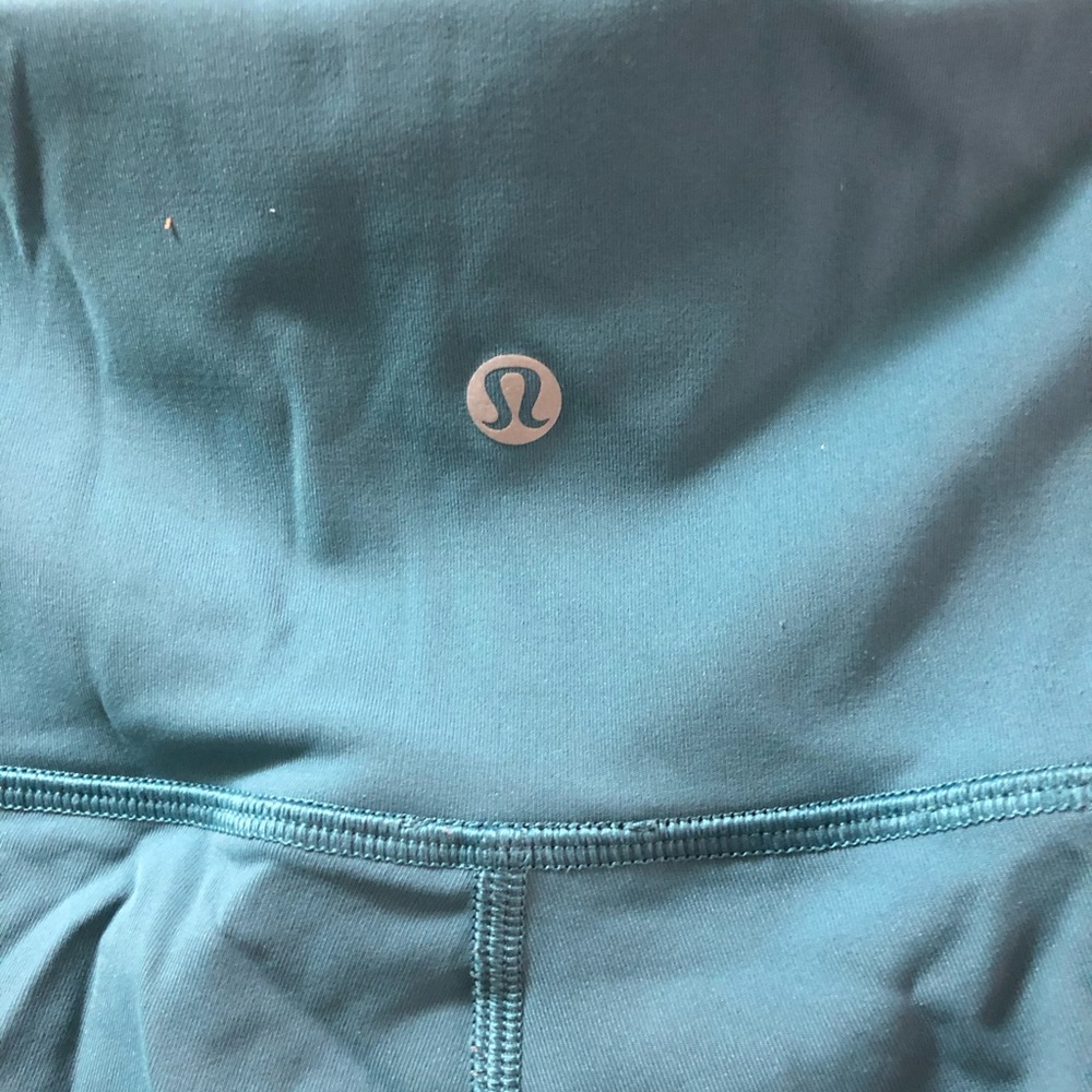 Lululemon sz 10 full length 7/8 legging teal blue